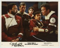 5y285 WALTER KOENIG signed 8x10 mini LC #6 '82 as Chekov in Star Trek II with Captain Kirk & Bones!