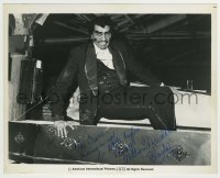 5y475 WILLIAM MARSHALL signed 8.25x10.25 still '72 as vampire climbing out of coffin in Blacula!