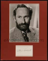 5y131 ARTHUR HUNNICUTT signed 3x4 index card in 11x14 display '70s ready to frame & display!