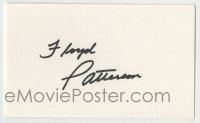 5y557 FLOYD PATTERSON signed 3x5 index card '80s can be framed & displayed with a repro still!