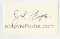 5y561 JACK KLUGMAN signed 3x5 index card '80s includes a repro still it can be framed with!