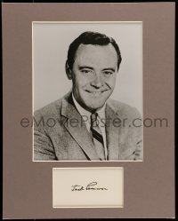 5y147 JACK LEMMON signed 3x5 index card in 11x14 display '80s ready to frame & hang on the wall!