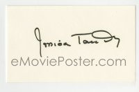 5y564 JESSICA TANDY signed 3x5 index card '80s includes a repro still it can be framed with!