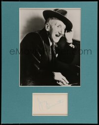 5y150 JIMMY DURANTE signed 3x4 index card in 11x14 display '70s ready to frame & hang on the wall!