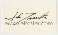 5y565 JOHN TRAVOLTA signed 3x5 index card '90s includes a repro it can be matted & framed with!