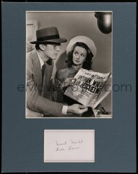 5y159 NOEL NEILL signed 3x4 index card in 11x14 display '80s ready to frame & hang on the wall!