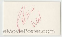 5y570 PATRICIA NEAL signed 3x5 index card '80s includes a repro still it can be framed with!