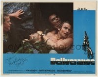 5y089 DELIVERANCE signed int'l LC #7 '72 by Ned Beatty, scene used for the classic one-sheet image!