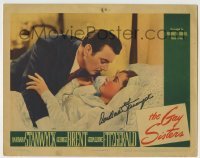 5y095 GAY SISTERS signed LC '42 by Barbara Stanwyck, who's a bride about to kiss George Brent!