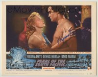5y102 PEARL OF THE SOUTH PACIFIC signed LC #5 '55 by Virginia Mayo, who's embracing Dennis Morgan!