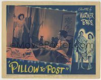 5y103 PILLOW TO POST signed LC '45 by Ida Lupino, who's seducing William Prince in bed!