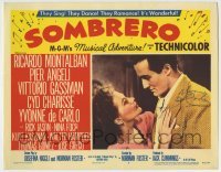 5y105 SOMBRERO signed LC #7 '53 by Yvonne De Carlo, who's about to kiss Vittorio Gassman!