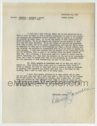 5y031 DARRYL F. ZANUCK signed letter '36 complaining that directors don't want to work nights!