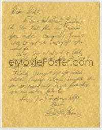 5y049 WALTER KOENIG signed letter '90s he's not allowed to talk about other Star Trek stars!
