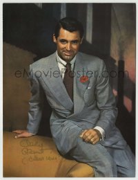 5y070 CARY GRANT/LANA TURNER signed 8x11 book page '70s by BOTH legendary Hollywood stars!