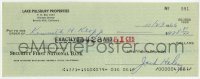 5y499 JACK HALEY signed 3x8 canceled check '66 the Tin Man paid $428.81 to Kenneth H. Klopp!