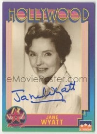 5y522 JANE WYATT signed 3x4 trading card '91 it can be framed with a vintage or repro still!