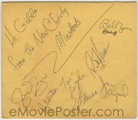 5y491 NEW CHRISTY MINSTRELS signed 6x7 menu '60s when they ate at the Playboy Sidewalk Cafe!