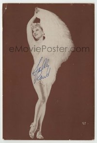 5y481 SALLY RAND signed 5x7 autograph card '50 sexy fan dancer at the famous SHO-BAR in New Orleans