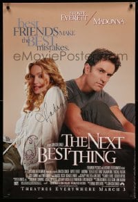 5y246 NEXT BEST THING signed advance 1sh '00 by Madonna, who's w/ Rupert Everett, John Schlesinger
