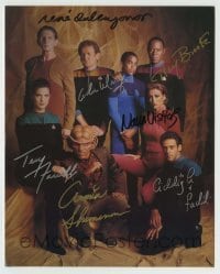 5y510 STAR TREK: DEEP SPACE NINE signed 8x10 postcard '96 by SEVEN of the top cast members!