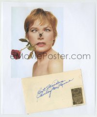 5y541 SHIRLEY MACLAINE signed 3x6 cut album page '70s ready to frame & display on the wall!