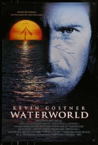 5y260 WATERWORLD signed DS 1sh '95 by BOTH Kevin Costner AND Dennis Hopper!