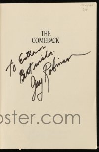 5y495 JAY ROBINSON signed softcover book '79 his autobiography The Comeback, editor's proof copy!