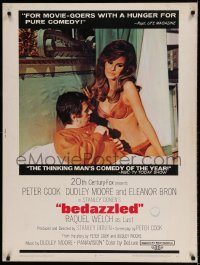 5z388 BEDAZZLED 30x40 '68 classic fantasy, Dudley Moore stares at Raquel Welch as Lust!
