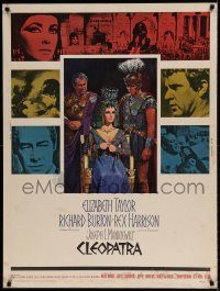 5z408 CLEOPATRA 30x40 '64 Elizabeth Taylor, Richard Burton, Rex Harrison, Howard Terpning art!