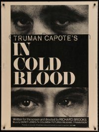 5z433 IN COLD BLOOD 30x40 '68 Richard Brooks directed, Robert Blake, Scott Wilson, Truman Capote!