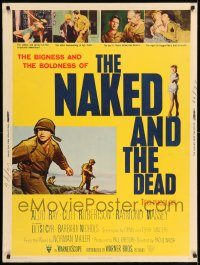 5z461 NAKED & THE DEAD style Z 30x40 '58 from Norman Mailer's novel, Aldo Ray in World War II!