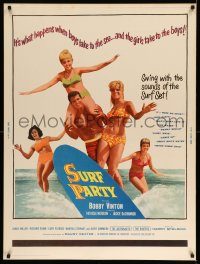 5z492 SURF PARTY 30x40 '64 when Beach Boys meet Surf Sweeties, it's a real swingin' splash of fun!
