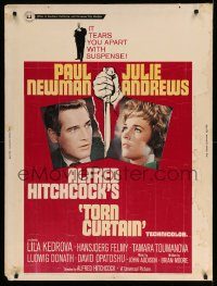 5z500 TORN CURTAIN 30x40 '66 Paul Newman, Julie Andrews, Hitchcock tears you apart w/suspense!