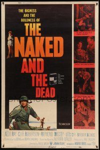 5z285 NAKED & THE DEAD style Y 40x60 '58 from Norman Mailer's novel, Aldo Ray in World War II!