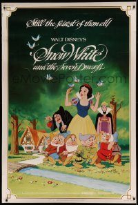 5z297 SNOW WHITE & THE SEVEN DWARFS 40x60 R83 Walt Disney animated cartoon fantasy classic!