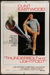5z299 THUNDERBOLT & LIGHTFOOT style C 40x60 '74 art of Clint Eastwood with HUGE gun by McGinnis!