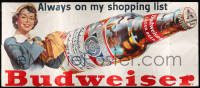 5z005 BUDWEISER billboard '50s Always on my shopping list, great art of giant beer bottle!