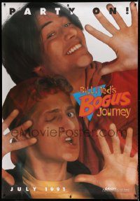 5z227 BILL & TED'S BOGUS JOURNEY DS bus stop '91 Keanu Reeves & Alex Winter, party on!
