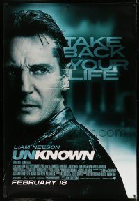 5z243 UNKNOWN DS bus stop '11 great image of Liam Neeson, take back your life!