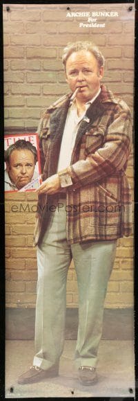 5z180 CARROLL O'CONNOR 24x72 commercial poster '72 full-length image as Archie Bunker for President!