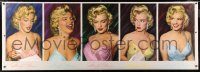 5z192 MARILYN MONROE 26x74 commercial poster '87 five great portraits wearing colorful outfits!