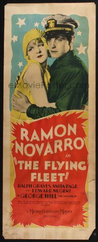 5z035 FLYING FLEET insert '29 great image of military pilot Ramon Novarro & Anita Page, rare!