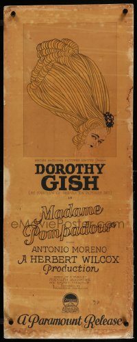 5z037 MADAME POMPADOUR insert '27 pretty Dorothy Gish is a weaver of intrigue, great art, rare!