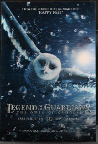 5z124 LEGEND OF THE GUARDIANS: THE OWLS OF GA'HOOLE lenticular 1sh '10 Zack Snyder directed!