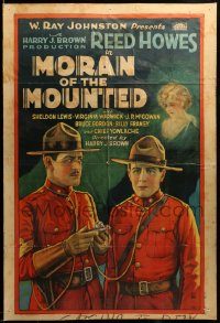 5z023 MORAN OF THE MOUNTED 1sh '26 great art of Reed Howes as a Canadian Mountie!