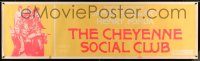 5z321 CHEYENNE SOCIAL CLUB paper banner '70 Jimmy Stewart, Henry Fonda with ladies of the night!