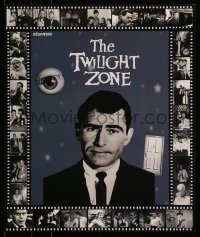 5z113 TWILIGHT ZONE 19x23 special '80s close up of Rod Serling surrounded by scenes!