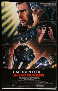 5z134 BLADE RUNNER standee '82 Ridley Scott sci-fi classic, art of Harrison Ford by John Alvin!