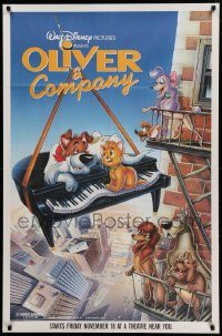 5z365 OLIVER & COMPANY half subway '88 art of Walt Disney cats & dogs in New York City by Morrison!